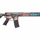 SPEC15, Semi-automatic Rifle, 223 Rem/556NATO, 16" M4 4150 Chromoly Barrel, American Flag Finish, A2 Grip, Ehanced GI Stock, 30Rd, 12" Handguard, A2 Flash Hider, 1 Magazine BRO-SPEC15-AMERICA