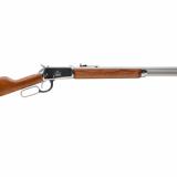 R92, Octagon, Lever Action, 44 Magnum, 24" Octagon Barrel, Stainless Steel Finish, Silver, Brazillian Hardwood Furniture, Buckhorn Sights, 12 Rounds. Right Hand 920442493