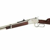 R92, Lever Action Rifle, 357 Magnum, 16" Round Barrel, Stainless Steel, Silver, Engraved US Flag on Receiver, Wood Furniture, Adjustable Sights, 8 Rounds 923571693-EN1