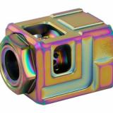 Qube Compensator, Rainbow Finish, 1/2X28 Thread Pitch QUBECOMPRAINBO