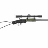 Little Badger Single Shot, 22LR, 16.5" Threaded Barrel, OD Green Accents, Wire Stock, 1Rd, Picatinny Forend 500.232