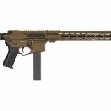 Resolute MK9, Semi-automatic Rifle, 9MM, 16.1" Barrel, Threaded Barrel, 1/2x28", ZEROED SR Brake, Cerakote Finish, Midnight Bronze, 15" Free Float M-LOK Handguard, ZEROED Polymer Grip, CMMG RipStock, Manual Safety, 32 Rounds, 1 Magazine 91AE655-MB