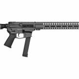 Resolute 300, Semi-automatic, 9MM, 16.1" Barrel, 1:10 Twist, Sniper Grey Cerakote Finish, Magpul MOE Grip, CMMG RipStock, 33Rd Glock Magazine, CMMG M-LOK RML15 Handguard, CMMG SV Muzzle Brake, Threaded 1/2-28, Geissele SSA Trigger 99AE65A-SG