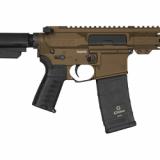 Banshee MK4, Semi-automatic Pistol, AR, 9MM, 5" Threaded Barrel, 1/2x28, CMMG Zeroed Linear Compensator, Cerakote Finish, Midnight Bronze, M-LOK Handguard, CMMG Zeroed Polymer Grip, Pistol Tube, Manual Safety, 30 Rounds, 1 Magazine PE-94A1798-MB