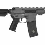 Banshee MK4, Semi-automatic Pistol, AR, 9MM, 5" Threaded Barrel, 1/2x28, CMMG Zeroed Linear Compensator, Cerakote Finish, Tungsten, M-LOK Handguard, CMMG Zeroed Polymer Grip, Pistol Tube, Manual Safety, 30 Rounds, 1 Magazine PE-94A1798-TNG