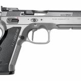Shadow Bull Accu, Semi-automatic, DA/SA, Full, 9MM, 5" Inch Barrel, Black, Aluminum, Ambidextrous, Manual Safety, Adjustable Rear Sight & Fiber Optic Front, Steel, 16 Rounds, 2 Magazines 91037