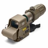 EXPS3-0 Holographic Sight, Red 68 MOA Ring with 1 MOA Dot Reticle, Night Vision Compatible, Side Button Controls, Quick Disconnect Mount, Includes G33 3X Magnifier, Tan HHSVIIITAN