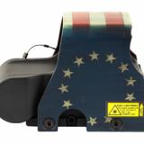 Tactical, Holographic, Non-Night Vision Compatible Sight, Red Reticle, 68MOA Ring with 1MOA Dot, Black with Betsy Ross Flag Hood, Rear Buttons, Includes CR123 Battery XPS2-0BROSS