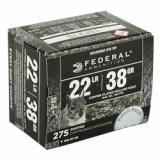Federal Bulk Field Pack .22 Long Rifle 38 Grain Copper Plated Hollow Point 275 Rounds Per Box