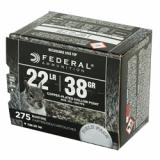 Federal Bulk Field Pack .22 Long Rifle 38 Grain Copper Plated Hollow Point 275 Rounds Per Box