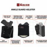 Ankle Guard (Ankle Holster), Right Hand, Fits Glock 43/43X, Black Leather Finish AGD800B