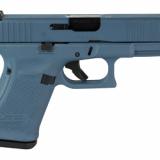 19, GEN 5, Semi-automatic, Striker Fired, Compact, 9MM, 4.02", Blue Titanium, Interchangeable, 15 Rounds, 3 Mags, Front Serrations, Fixed Sights, Polymer, DLC PA195S204-BT