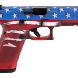 22, GEN 5, Semi-automatic, Striker Fired, Full Size, 40 S&W, 4.49", Red, White, Blue, BattleWorn Flag, Polymer, 15 Rounds, 3 Mags, Fixed Sights, DLC PA225S204-RWBBWFL