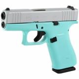 43X, Semi-automatic, Striker Fired, Sub-Compact, 9MM, 3.41" Barrel, Cerakote Finish, Robins Egg Blue Frame with Silver Slide, 10 Rounds, 2 Magazines PX4350204-REBCS