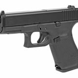 19 Gen 5, Safe Action, Compact Size Pistol, 9MM, 4.02" Marksman Barrel, Polymer Frame, Matte Finish, Fixed Sights, 10Rd, 3 Orange Follower Magazines, Glock OEM Rail, Ambidextrous Slide Stop Lever, Flared Mag Well, nDLC Finished Slide and Barrel, No Finge