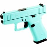 43X, Semi-automatic, Striker Fired, Sub-Compact, 9MM, 3.41", Robin's Egg Blue, 10 Rounds, 2 Mags, Fixed Sights, Polymer, Skydas Cerakote UX4350204-REB