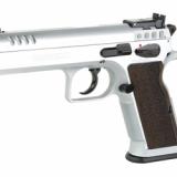 Stock II, Semi-automatic, DA/SA, Steel Frame Pistol, 10MM, 4.45" Barrel, Hard Chrome Finish, Silver, Walnut Grips, Ambidextrous Safety, Adjustable Sights, 13 Rounds TF-STOCK2-10