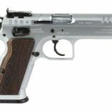 Stock II, Semi-automatic, DA/SA, Steel Frame Pistol, 9MM, 4.45" Barrel, Hard Chrome Finish, Silver, Walnut Grips, Ambidextrous Safety, Adjustable Sights, 17 Rounds TF-STOCK2-9