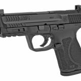 M&P 2.0, Striker Fired, Semi-Automatic, Polymer Frame Pistol, Compact, 9MM, 4" Barrel, Armornite Finish, Black, Tritium Night Sights, 15 Rounds 13417
