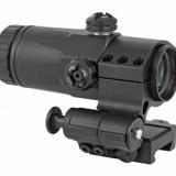 MX3-F, Magnifier With Integrated Side Flip Adaptor, 3X, Picatinny Rail, Black Color 8014000400