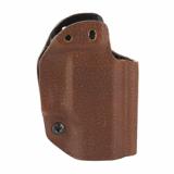 Hybrid Holster, Inside Waistband Holster, Ambidextrous, Fits Ruger Max-9, Kydex with Leather Shell, Includes 1.5" Belt Attachment, Brown H3-RG-5-BR1