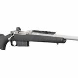 Scout Rifle, Bolt Action, 450 BUSHMASTER, 16.1" Barrel with Ruger Precision Rifle Hybrid Muzzle Brake, Matte Stainless Steel Finish, Black Synthetic Stock, Adjustable Rear Sight & Protected Blade Front Sight, Right Hand, 4 Rounds 06838