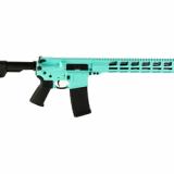 AR-556, Multi-Purpose Rifle, TALO, Semi-automatic Rifle, 223 Remington/5.56NATO, 18" Barrel, Cerakote Finish, Turquoise, Rifle Length Gas System, MOE SL Collapsible Stock, Magpul MOE Grip, 15" Free Floated M-LOK Aluminum Handguard, 30 Rounds, 1 Magazine