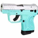 LCP II, Talo Edition, Double Action Only, Semi-automatic, Polymer Frame Pistol, Sub-Compact, 22LR, 2.75" Barrel, Stainless Steel Barrel, Silver Slide, Turqouise Cerakote Frame, Integral Fixed Sights, Manual Safety, 10 Rounds, 1  Magazine, Right Hand 1372