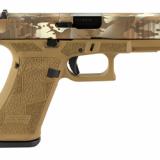 45 MOS, Striker Fired, Semi-automatic, Polymer Frame Pistol, Compact, 9MM, 4.02" Barrel, Glock Marksman Barrel, FDE Multicam Slide With FDE Frame, No Finger Grooves, Fixed Sights, Modular Optic System, 17 Rounds, 3 Magazines, Front Serrations, Ambidextro