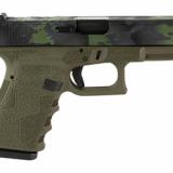 19 Gen3, Striker Fired, Semi-automatic, Polymer Frame Pistol, Compact, 9MM, 4.02" Barrel, Black Multicam Slide With OD Green Frame, Fixed Sights, 15 Rounds, 2 Magazines, Laser Engraved Frame, Optic Cut 300-109-0105-09