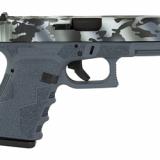 19 Gen3, Striker Fired, Semi-automatic, Polymer Frame Pistol, Compact, 9MM, 4.02" Barrel, Grey Multicam Slide With Sniper Grey Frame, Fixed Sights, 15 Rounds, 2 Magazines, Laser Engraved Frame, Optic Cut 300-110-0105-04