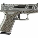 Hoth 43X, Optic Ready, Striker Fired, Semi-automatic, Polymer Frame, Sub-Compact, 9MM, 3.41", Hoth Distressed Grey Cerakote, 10 Rounds, 2 Mags, Fixed Sights, Will Only Accept Shield RMSC, Sig RomeoZero and Holosun 407k/507k Footprint Optics, Must Use Scr