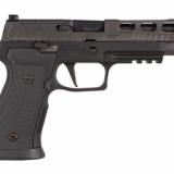 P320 AXG Pro Carry, Striker Fired, 9mm, 3.9" Barrel, Polymer Grips, Black Nitron Slide Finish, Titanium Cerakote Frame Finish, XSeries Optic-ready Slide, X-Ray 3 Night Sights, 10 Round, 2 Magazines 320AXGCA-9-RTXR3-R2-10