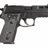 P229, Pro, Double Action/Single Action, Metal Frame Pistol, Compact, 9MM, 3.9" Barrel, Cerakote Finish, Black, Hogue Black/Gray Piranha G-Mascus Grips, XRAY3 Day/Night Sights, Decocker, Stylized Optic Ready PRO-CUT Slide, 15 Rounds, 3 Magazines E29R-9-BX