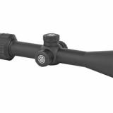 WHISKEY3 Rifle Scope, 4-12X40mm, Hellfire Quadplex Illuminated Reticle, 1" Main Tube, 0.25 MOA Adjustments, Black Finish SOW34206