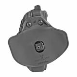6378, ALS Paddle & Belt Slide Holster, Left Hand, Black, Fits Glock 17 22, Belt and Paddle, Plain, Leather 6378-83-412