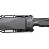 Recondo FX, Fixed Blade Knife, 4.6" Clip Point, Serrated Edge, Black Rubber Handle, Cryo 440C Steel, Titanium Nitride Finish, Black, Includes Kydex Sheath and UMS Clip SOG-17-22-02-57