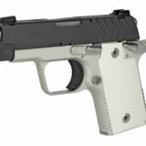 911, 1911 Micro Compact, 380ACP, 2.7" Barrel, Alloy Frame, Platinum Finish, Graphite Cerakote Slide, 2 Magazines, 1-6Rd & 1-7Rd, Engineered Ivory Grips, Tritium Night Sights PG9109PG