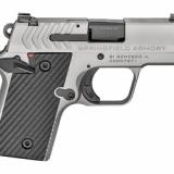 911, 1911 Micro Compact, 380ACP, 2.7" Barrel, Alloy Frame, Titanium Cerakote Finish, 2 Magazines, 1-6Rd & 1-7Rd, G10 Grips, Tritium Night Sights PG9109T