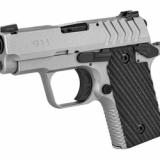 911, 1911 Micro Compact, 380ACP, 2.7" Barrel, Alloy Frame, Titanium Cerakote Finish, 2 Magazines, 1-6Rd & 1-7Rd, G10 Grips, Tritium Night Sights PG9109T