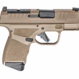 Hellcat, Striker Fired, Semi-automatic, Polymer Frame Pistol, Micro-Compact, 9MM, 3" Hammer Forged Barrel, Cerakote Finish, Desert Flat Dark Earth, Textured Grips, Tritium/Luminescent Front Sight, Tactical Rack U-Notch Rear Sight, Optics Ready, 5 Magazin