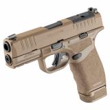 Hellcat Pro, Striker Fired, Semi-automatic, Polymer Frame Pistol, 9MM, 3.7" Hammer Forged Barrel, Cerakote Finish, Desert Flat Dark Earth Polymer Frame, Textured Grip, Tritium Front Sight, Tactical Rack Rear Sight, Optics Ready, 5 Magazines, (4) 15-Round