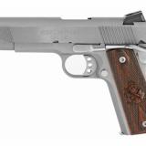 1911 Loaded, 45ACP, 5" Stainless Match Grade Barrel, Forged Stainless Steel Slide and Frame, Cocobolo Grips, 3-Dot Low Profile Combat Sights, Ambidextrous Safety, 7Rd, California Compliant, Instant Gear Up Includes 5 Magazines, Range Bag, Hard Case, Hols