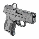 XDS, Mod.2, OSP, Striker Fired, Semi-automatic, Polymer Frame Pistol, Sub-Compact, 9MM, 3.3" Barrel, Melonite Finish, Black, White Dot Front Sight, Serrated Rear Sight, Crimson Trace Red Dot, 5 Magazines, (3) 7-Round and (2) 9-Round, Includes Range Bag X