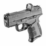 XD-S, Mod.2, OSP, Striker Fired, Semi-automatic, Polymer Frame Pistol, Compact, 9MM, 4" Barrel, Melonite Finish, Black, White Dot Front Sight, Serrated Rear Sight, Crimson Trace Red Dot, 2 Magazines, (1) 7-Round, (1) 9-Round Extended XDSG9409BCT