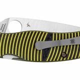 Caribbean, Folding Knife, Black/Yellow G-10, LC200N Leaf-Shape C217GP