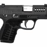 Stance MC9MS, Semi-automatic, Striker Fired, Polymer Frame Pistol, Micro Compact, 9MM, 3.2" Barrel, Nitride Finish, Black, TruGlo Night Sights, Manual Safety, 8 Rounds, 2 Magazines, (1)-7 Rounds and (1)-8 Rounds 67002