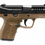 Stance MC9MS, Semi-automatic, Striker Fired, Polymer Frame Pistol, Micro Compact, 9MM, 3.2" Barrel, Nitride Finish, Black Slide, Flat Dark Earth Frame, 3 Dot Sights, Manual Safety, 10 Rounds, 2 Magazines, (1)-7 Rounds and (1)-10 Rounds 67038