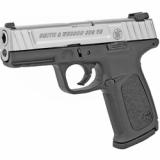 SD9VE, Semi-automatic, Striker Fired, 9MM, 4" Barrel, Polymer Frame, Duo Tone Finish, 16Rd, Crimson Trace Tac Light(CMR-209) Included, Weighs 22.5oz, White Dot Sights 13050