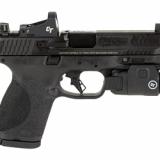 M&P 2.0, Semi-automatic, Striker Fired, Compact, 9MM, 4", Black, 15 Rounds, 2 Mags, Crimson Trace Red Dot Optic, Crimson Trace Rail Master Tactical Light, Optics Ready, No Thumb Safety, Optic Height Sights, Polymer, Armornite 13948